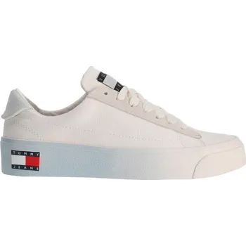 Oblečení a móda Dámské nízké tenisky Tommy Hilfiger TOMMY JEANS LEATHER V.FLATFORM 40 Bílá, Modrá, Červená