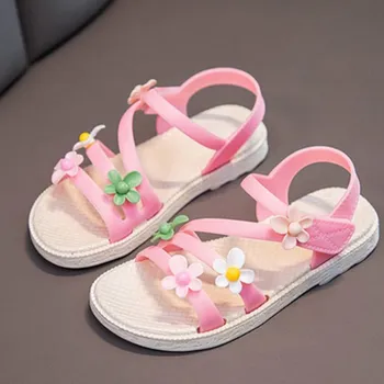 Dívčí obuv Sandálky kytičky - RŮŽOVÉ (24-36 m) (Značka: NOEN)