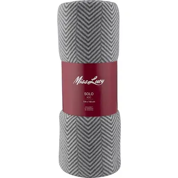 Přehoz na lůžko Miss Lucy Deka SOLO Miss Lucy šedá 130x150 cm