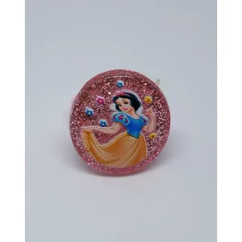 Prsten Prstýnek - DISNEY PRINCEZNY - SNĚHURKA - světle růžový 1 (Značka: ZHEJIANG)