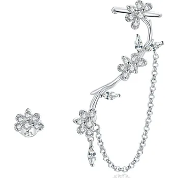 Náušnice For Silver Asymetrické náušnice Květ - Stříbro 925