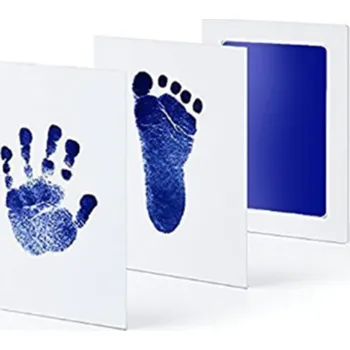 Dekorace do dětského pokoje Bezdotyková sada na otisk nožičky/ručičky- TMAVĚ MODRÁ (Značka: COOMODY)