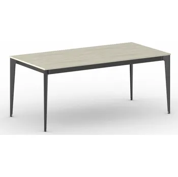 Psací stůl B2B Partner Jednací kancelářský stůl PRIMO ACTION, 180x90 cm, černá podnož, dub přírodní