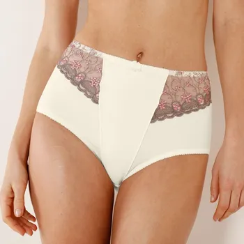 Kalhotky Blancheporte Stahující kalhotky „Caminata“ zn. Confidence Lingerie® z mikrovlákna s výšivkou slonová kost 54/56