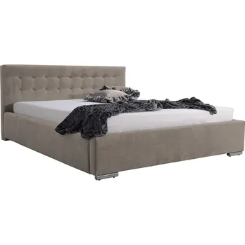 Postel Postel PIPER 01 STANDARD 120x200 cm - stříbrné nohy Tmavě béžová