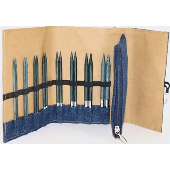 Nástroj na niť a příze Sada jehlic KnitPro Indigo Wood sada - vyměnitelné