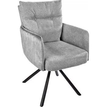 Jídelní židle 2SET židlo-křeslo BIG GEORGE šedé otočné