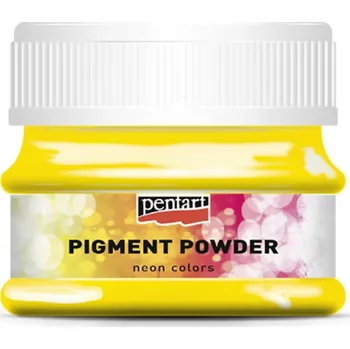 Výtvarná barva Pentart Pigment Powder - pigmentový prášek 12g Barva: neon žlutá