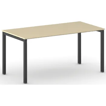Psací stůl B2B Partner Jednací kancelářský stůl PRIMO SQUARE, 160x80 cm, černá podnož, bříza