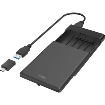 Externí pevný disk Hama externí box na 2,5" SSD/HDD disk, USB-A + USB-C, SATA, USB 3.2 Gen 1