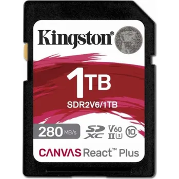 Paměťová karta Paměťová karta Kingston Canvas React Plus 1TB SDXC