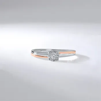 Prsten Lillian Vassago Zásnubní briliantový prsten z kombinovaného zlata LLV59-DR114WR Velikost prstenu: 54