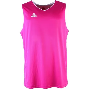 PEAK Pánský basketbalový oboustranný dres 3XS BÍLÁ|RŮŽOVÁ