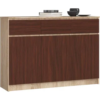 Nábytek Komoda K140 3D3SZ sonoma/wenge