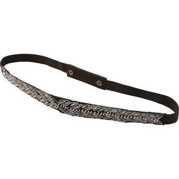 Opasek Blancheporte Nastavitelný opasek s bižu zdobením antracitová/stříbrná 44/48