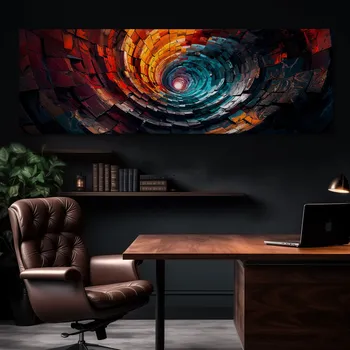 Obraz Obraz na plátně - Dlaždicová spirála FeelHappy.cz Velikost obrazu (šířka x výška): 60 x 20 cm