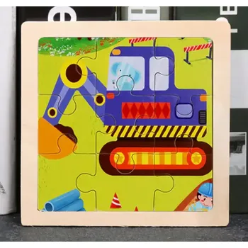 Dřevěná hračka Dřevěné puzzle pro nejmenší (S) - BAGR (Značka: SKXNIER)