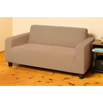 Napínací potah Astoreo Potah na sedačku Malaga 3místný světle hnědá 3místná pohovka