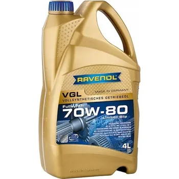 Převodový olej OLEJ RAVENOL 70W80 4L VGL LS / GL5+ / MIL-L-2105 D / SYNT., 1221112-004-01-999
