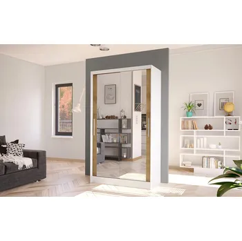 Šatní skříň Šatní skříň COSTA VII šířka 100 cm Bílá/dub artisan