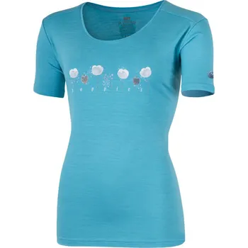 POPPY dámské 100% merino triko - Tyrkysová 5555 / XL / Tyrkysová