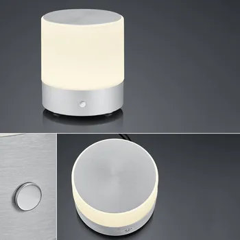 Lampička BANKAMP Button LED stolní lampa, výška 18,5cm alu hliník eloxovaný bílá 1 x 24 W LED - Doprava zdarma