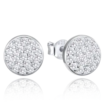 Šperk MINET Stříbrné náušnice se zirkony JMAN0485SE00