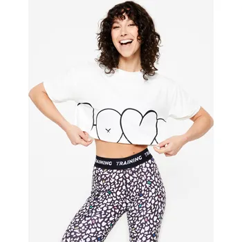 Pánské tričko DOMYOS Dámské fitness tričko Crop top XS