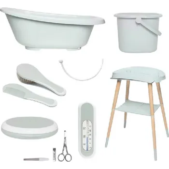 koupací vanička BÉBÉ-JOU koupací sada 7 dílná SENSE Sky Green