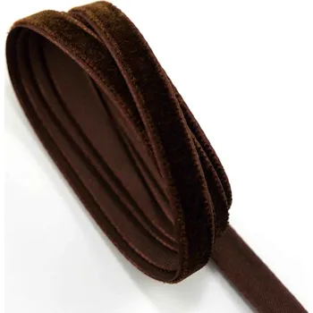 Stuha Sametová stuha hnědá 2 cm