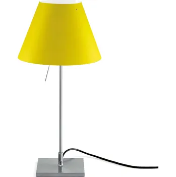 Lampička Luceplan Costanzina stolní lampa hliník, žlutá - stínidlo - Ø 26 cm, výška 17 cm; noha - 14 x 14 cm kanárkově žlutá, hliník 1 x 42 W - Doprava zdarma