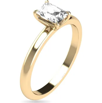 Prsten Obruč ze žlutého zlata solitaire pro 0,5ct diamant Bella, 14K CSTM5-050 + dárkové balení LUXUS zdarma