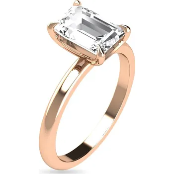Prsten Obruč z růžového zlata solitaire pro 1,5ct diamant Imani, 14K CSTM7R-150 + dárkové balení LUXUS zdarma