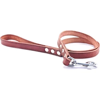 Vodítko pro psa Tamer Kožené vodítko STUBBY | Klasické | hnědé Šířka: 19 mm, Délka: 145 cm