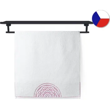 Ručník Luxusní ručník 50x100 TERRY 500g Grazia bílá I růžová