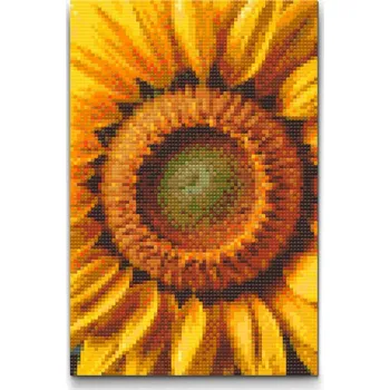 Diamantové malování Diamantové malování - Květ slunečnice Velikost: 20x30cm, Rámování: Pouze srolované plátno, Diamanty: Čtvercové