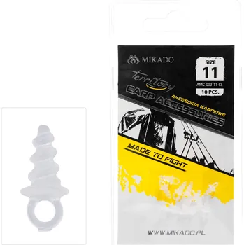 Rybářský háček Mikado VRUT - NA BOILLIES PLAST - 11mm - BÍLÝ - 10 ks