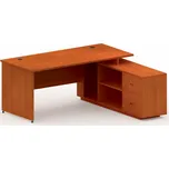 B2B Partner Kancelářský stůl se skříňkou MIRELLI 160x160 cm, pravý, třešeň