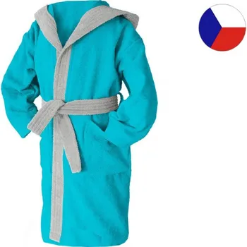 Dámský župan Dětský župan ELMAR PATRIK Tyrkys - světle šedá 164