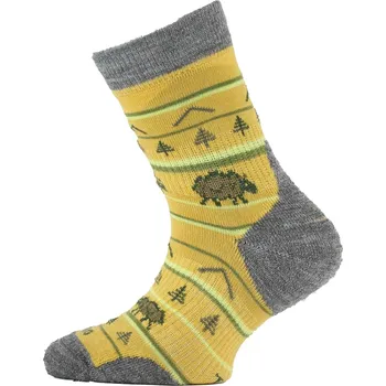 TJL dětské merino ponožky - Hořčicová 648 / (34-37) S / Hořčicová