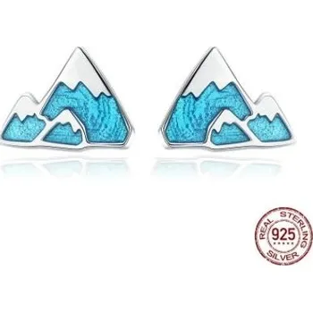 Náušnice Prosperk Stříbrné náušnice pecky hory modré S1804