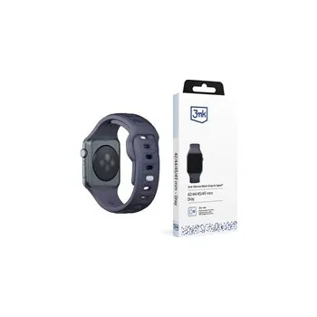 Chytré hodinky 3mk Silicone Watch Strap pro Apple 42/44/45/49 mm Gray