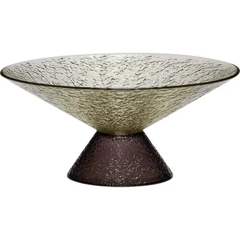 Zeleno-hnědá skleněná mísa na ovoce ø 25 cm Bonbon – Hübsch ID_1660200