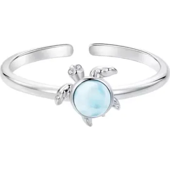 Prsten For Silver Prsten Želva s kamenem - Stříbro 925