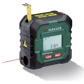 Měřící laser PARKSIDE® Laserový měřič vzdálenosti s měřicím pásmem PLMB 4 C2