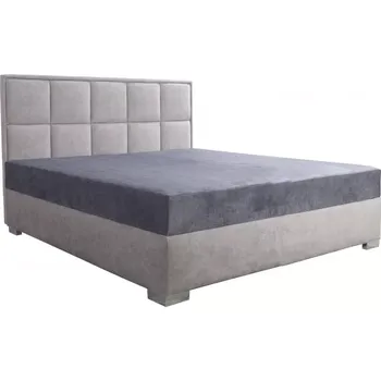 Postel Čalouněná postel Kvadrat 200x120, tm. šedá/šedá (an 4237/4238)
