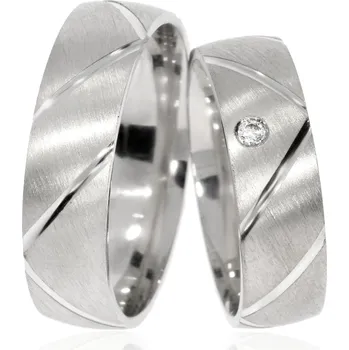 Prsten Zlatnictví Helios Stříbrné snubní prsteny CRG-28