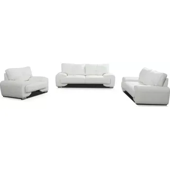 Sedací souprava Sedací souprava Omega 3+2+1, bílá/bílá nit