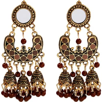 Náušnice Velké náušnice s orientálním motivem Maroko - více barev Hnědá