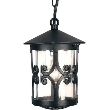 Venkovní osvětlení Elstead Venkovní závěsné světlo Hereford s kudrlinkami černá, čirá 1 x 100 W - Doprava zdarma